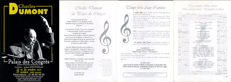 Charles Dumont Palais des Congres Leaflet Design by Sophie Lo