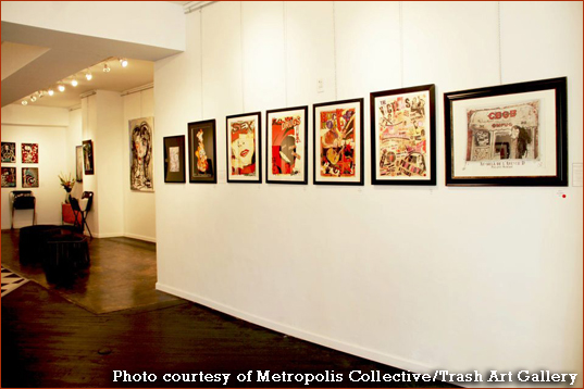 Original Paintings by Sophie Lo for Metropolis Collective Trash Art Gallery Mechanicsburg Pennsylvania USA