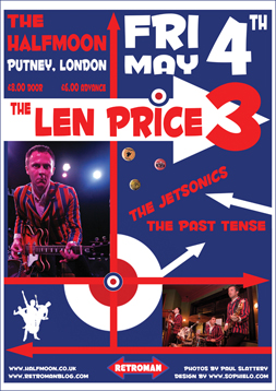 The Len Price 3 Gig Poster Design by Sophie Lo