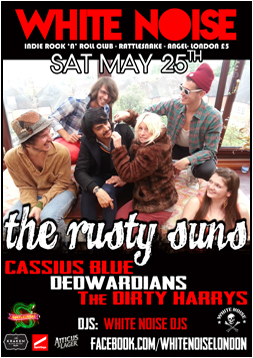 White Noise Rusty Suns Flyer by Sophie Lo