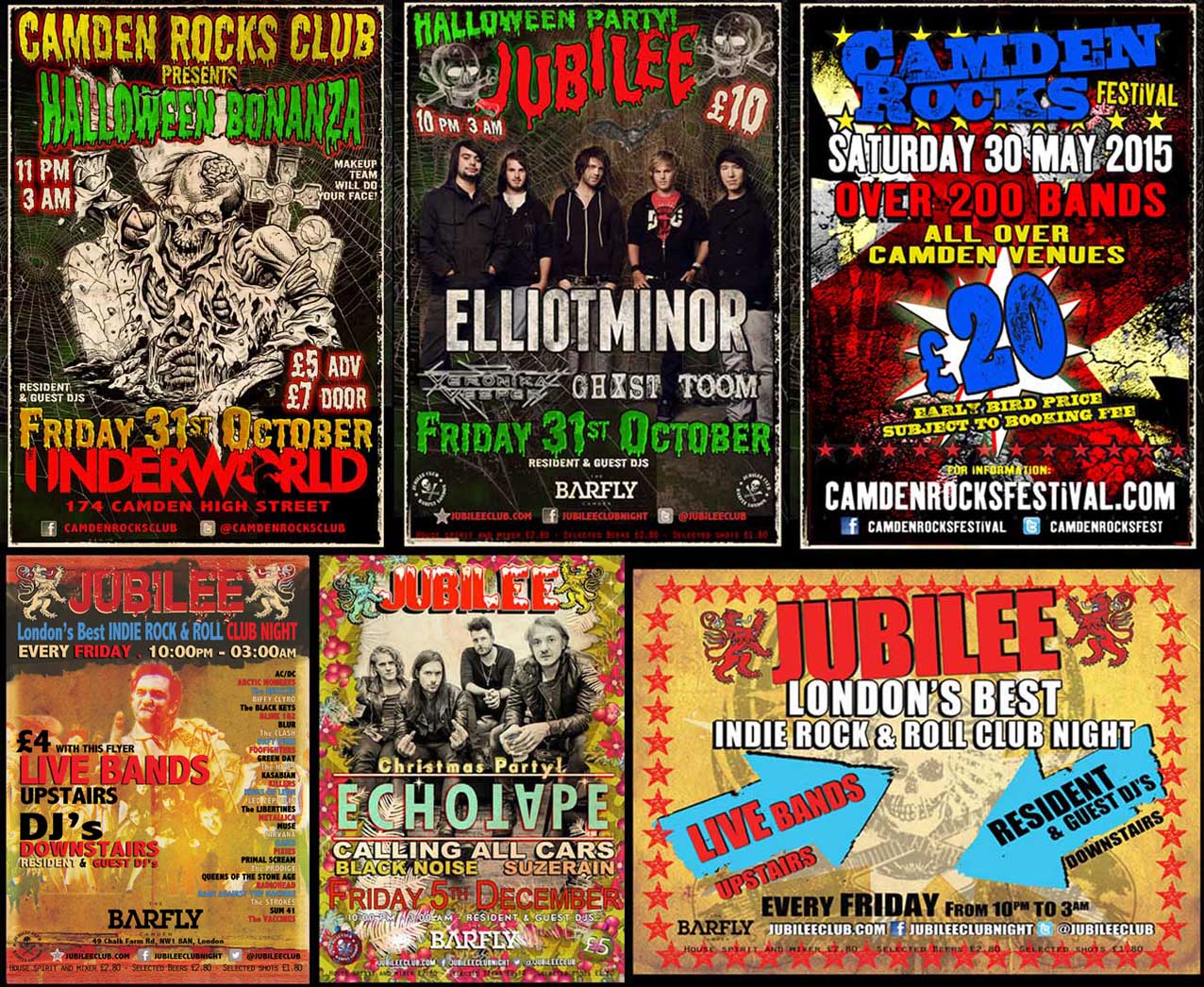 Jubilee Club Night posters design by sophie lo